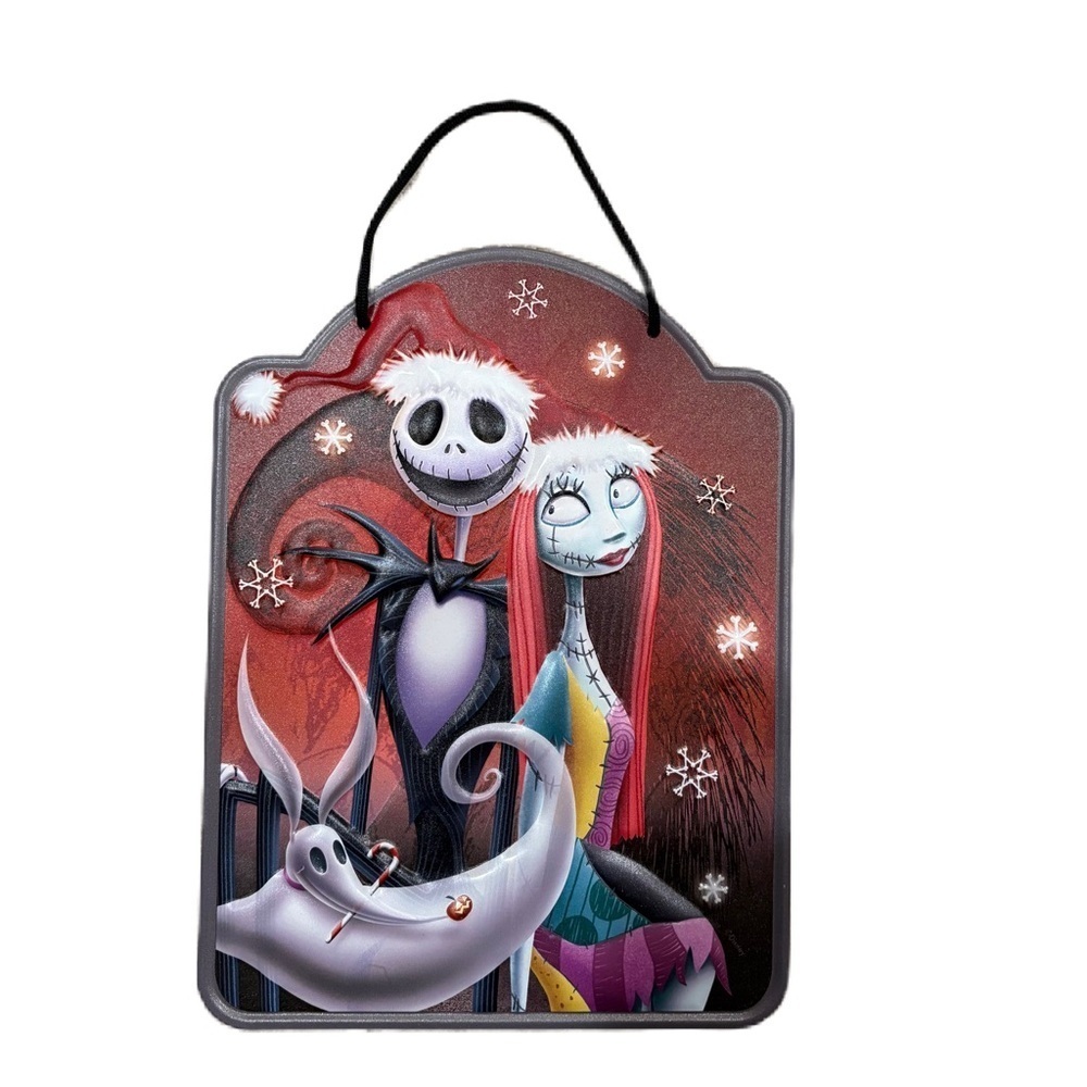 Nightmare Before Christmas Hanging Decor NEW Metal Sign Disney Zero Jack
